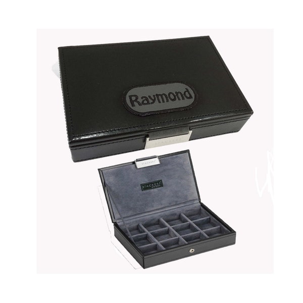 Personalised Leather Mens Cufflink Box Etsy UK