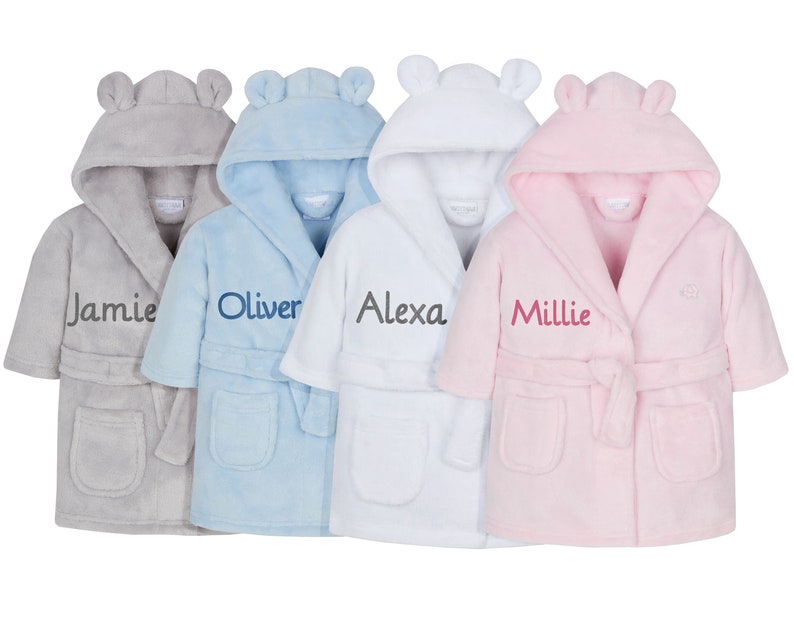 Childrens//Toddlers Soft Fleece Dressing Gown ~ 6-24 Months
