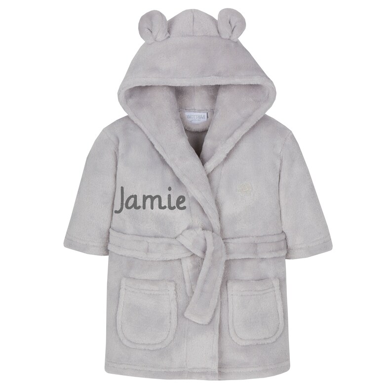 Personalised Baby Dressing Gown Bath Robe Embroidered Name Etsy UK