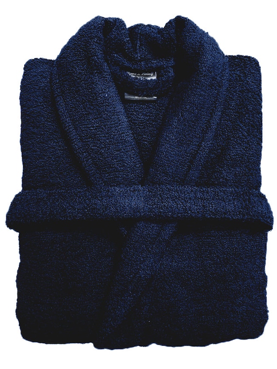 Mens Ladies 100 Cotton Terry Towelling Shawl Bathrobe Dressing Gown Bath Robe Etsy Israel