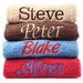 Personalised Embroidered Towels Face, Hand, Bath, Towel Ideal Gift ANY NAME 100% Egyptian Cotton Gift 12 Colour Towels Available 