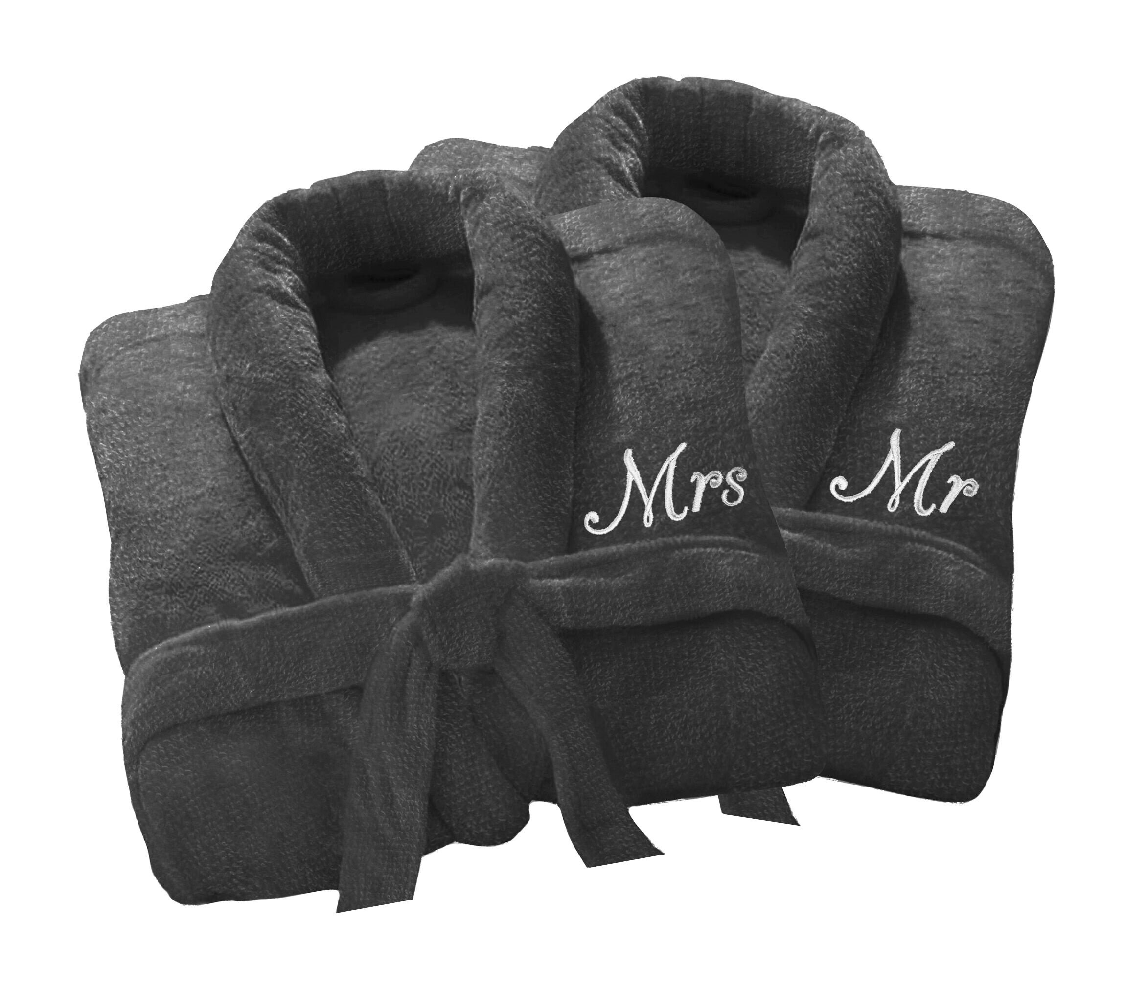 2 X Personalised Luxury Bath Robe His Hers/mr Mrs 100 Cotton Etsy UK