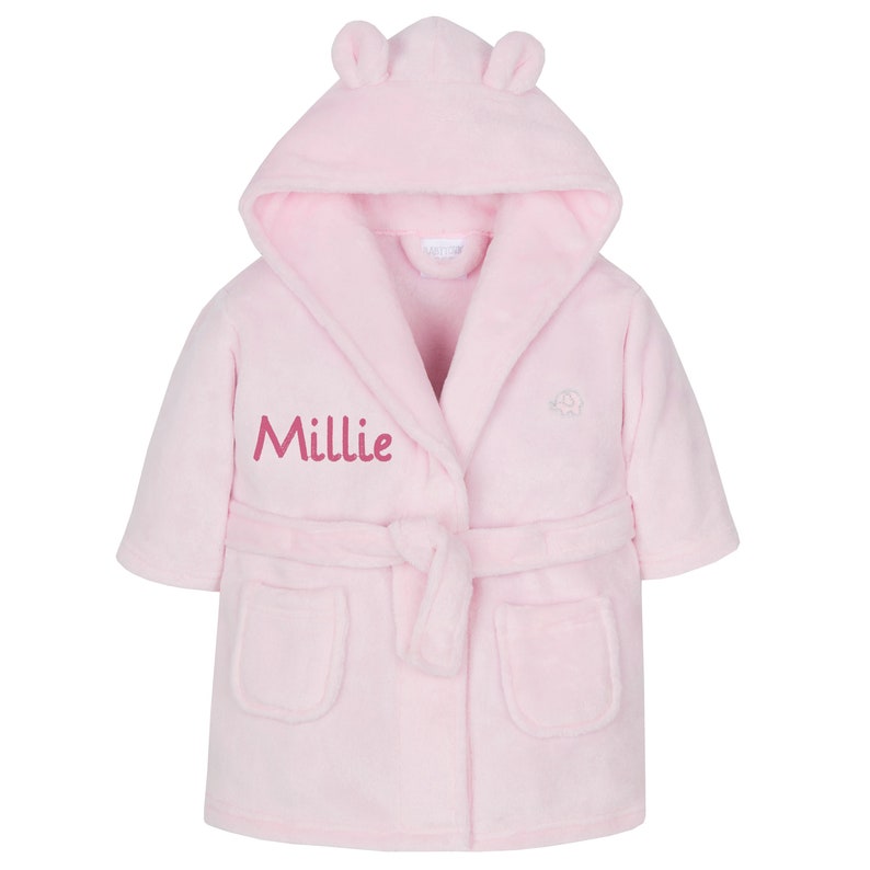 Embroidered Baby Bath Robe Dressing Gown Boy Girl Gift Soft Etsy