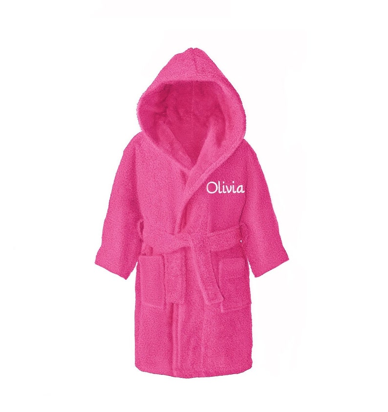 personalised toweling bathrobe