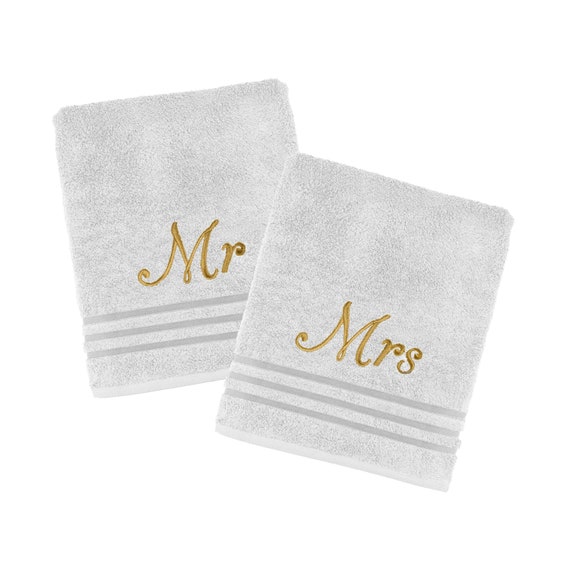 Mr mrs towels hotsell