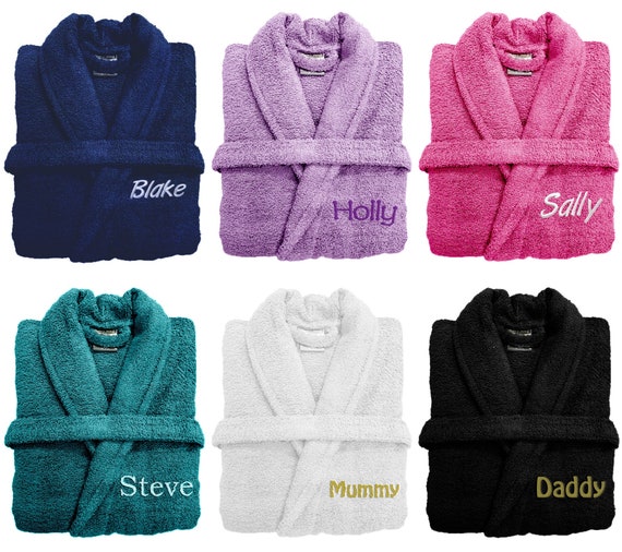 personalised toweling robe