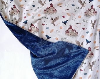 Wizard Baby Blanket: Minky & Cotton Magic Nursery Decor