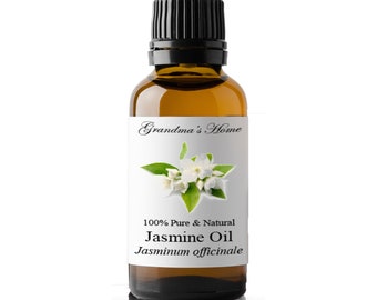 Jasmine Oil - 5 mL up to 16 oz Grandma's Home 100% Pure and Natural Therapeutic Aromatherapy Grade Essential Oils
