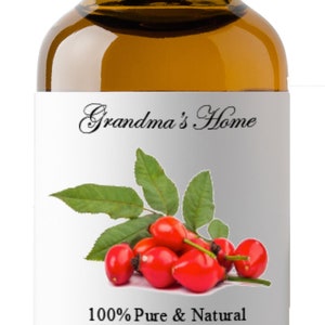 Pure Unrefined Rosehip Seed Oil- 15mL+ - Grandma&#39;s Home 100% Natural Therapeutic Aromatherapy Grade Carrier Oils