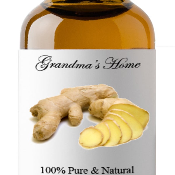 Pure Ginger Oil - 5mL+ Grandma's Home 100% Organic, Pure and Natural Therapeutic Aromatherapy Grade Essential Oils