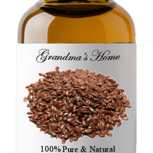 Linseed (Flaxseed) Oil - 5mL+ Grandma&#39;s Home 100% Organic, Pure and Natural Therapeutic Aromatherapy Grade Essential Oils