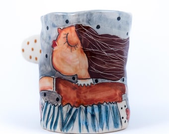 Personalized mug, Gift for daughter, Custom mug, Mom gift, Pottery mug, Stoneware mug, Gift for her, Best friend mug, Handmade ceramic mug