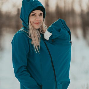 TWINS BABYWEARING - two inserts. Maternity Babywearing Jacket GREYSE softshell. Front/back carry. pregnancy jacket. Tandem