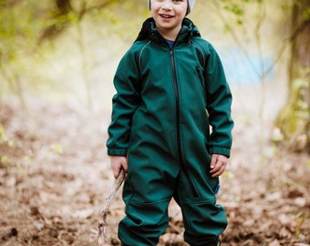 KID'S SOFTSHELL OVERALL Softshell Outdoor Kids Outdooroverall |  Puddle Suits Overall Rainsuit Unisex