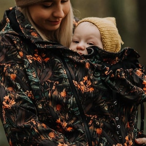 Maternity Jacket GREYSE softshell. Babywearing Jacket. Front/back carry. pregnancy jacket. Jacket for mum and baby carrying jacket.