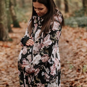 Maternity Babywearing Jacket GREYSE softshell. Front/back carry. pregnancy jacket.