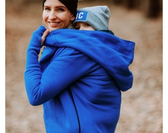 Sudadera de porteo 5 en 1 GREYSE para premamá. Porteo delantero/trasero. Para lactancia. Versión cálida / Otoño/Invierno