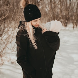 Maternity Babywearing Jacket GREYSE softshell. Front/back carry. pregnancy jacket.