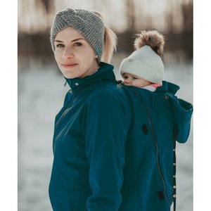 Maternity Babywearing Jacket GREYSE  softshell. Front/back carry. pregnancy jacket.