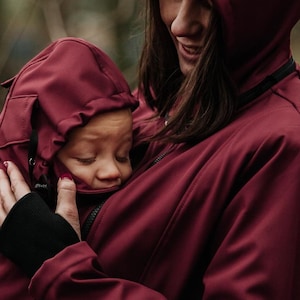 Maternity Babywearing Jacket GREYSE softshell. Front/back carry. pregnancy jacket.