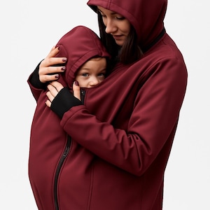 Softshell Jacket 4in1 GREYSE Maternity Babywearing. Front/back carry. pregnancy jacket.
