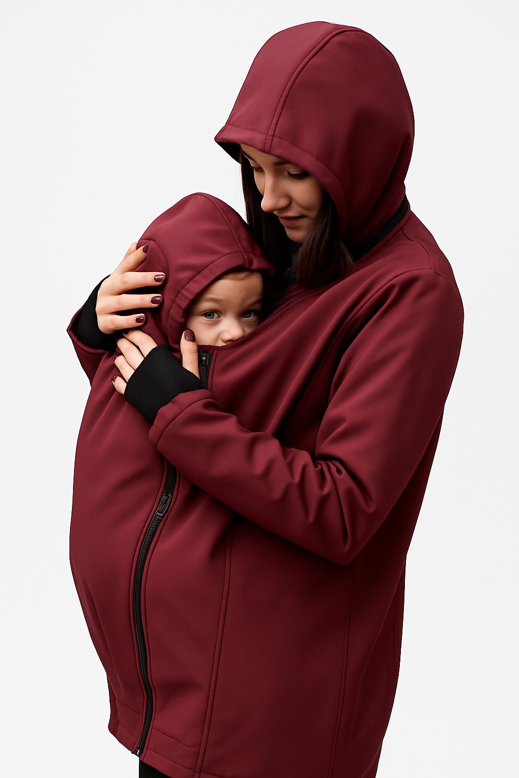 Softshell Jacket 4in1 GREYSE Maternity Babywearing. Front/back carry. pregnancy jacket.