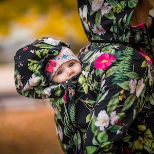 Pregnancy Softshell Jacket GREYSE. Front/back carry. Babywearing image 3