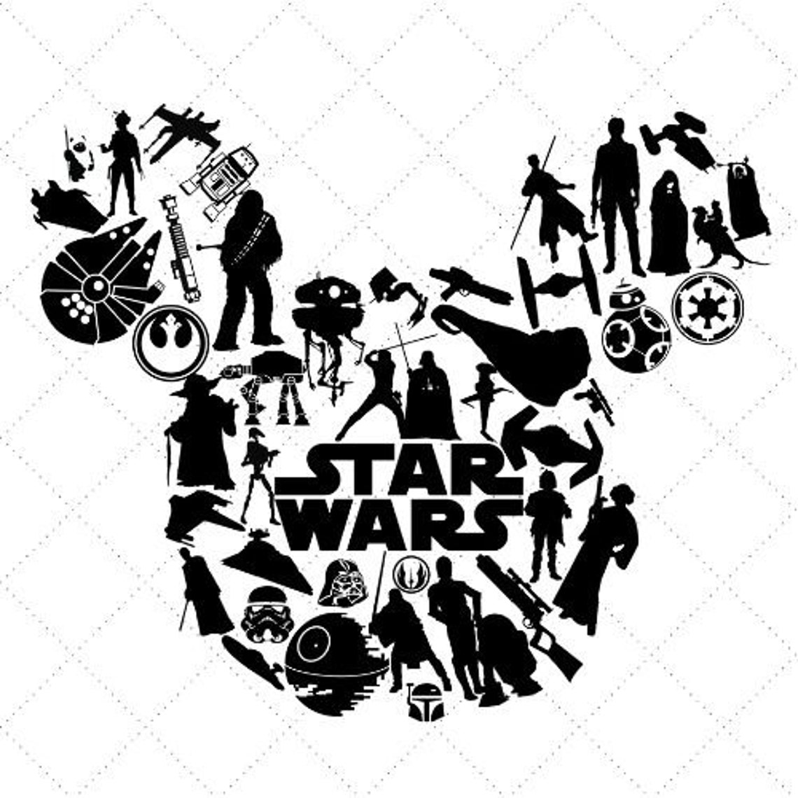 Star Wars Mickey PNG/SVG | Etsy