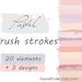 Brush strokes Pastel clipart - Commercial use beige light nude color ecru grey natural stripes brushsrtoke - dry brush acrylic digital png 