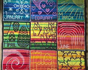 Temperature Blanket: Whole Year