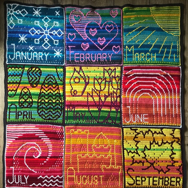 Temperature Blanket: Whole Year