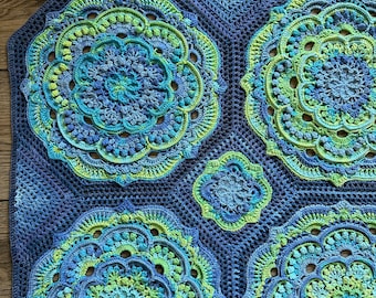 Pattern: Blue Lagoon Mandala Blanket