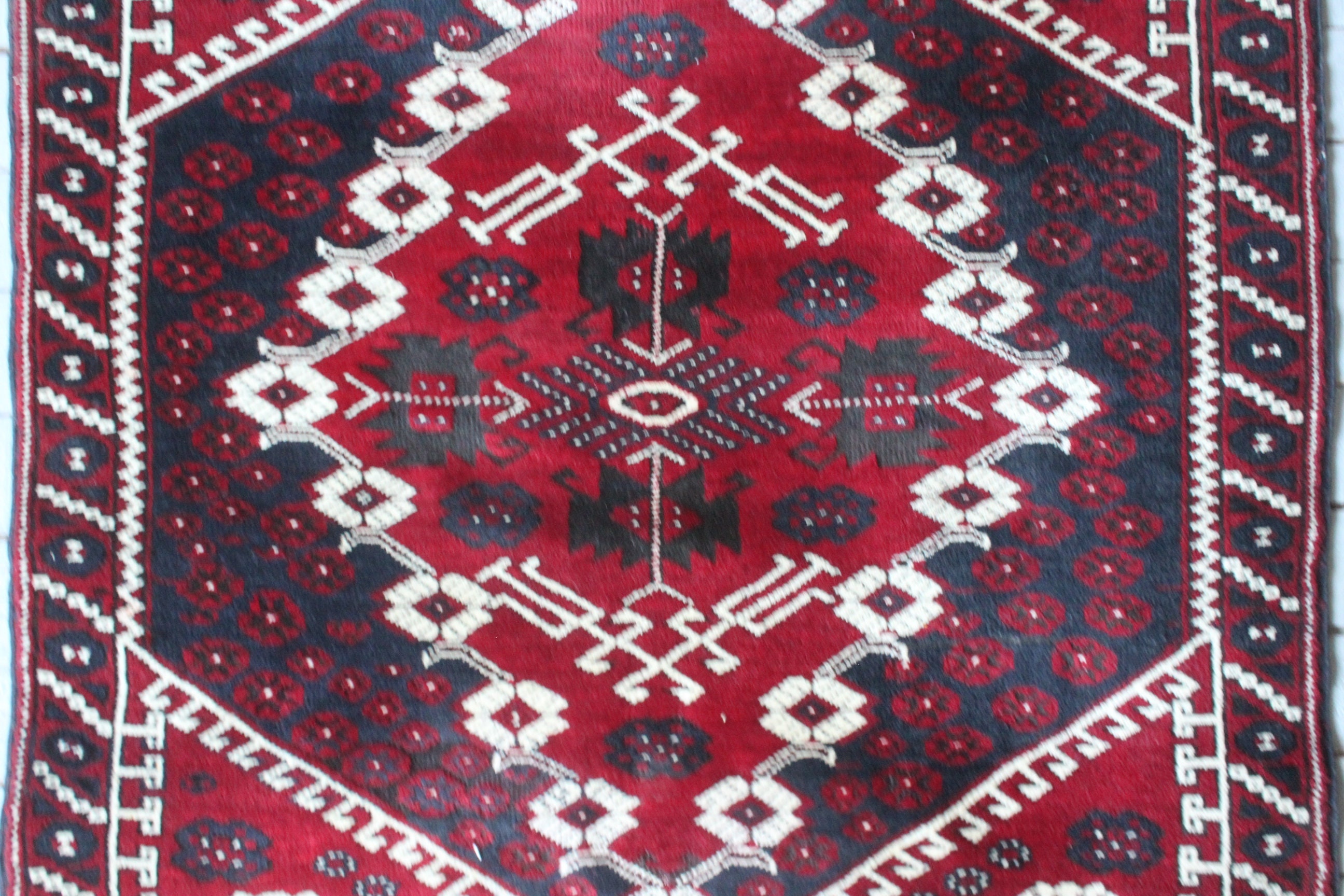 3'3x4'4 Ft Vintage BERGAMA Rug, Ethnic Rug, Bohemian Rug, Tribal Rug,  Vintage Turkish Rug, Vintage Anatolian Rug 