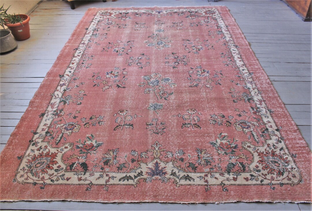 7'7x11'5 Ft Vintage Rug Vintage Floral Etsy UK