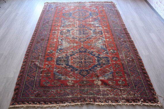 Large Antique Kilim Rug, Antique SOUMAK Kilim, Antique Caucasian  