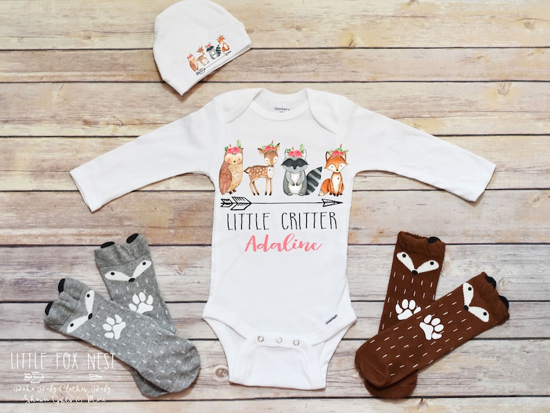 Baby Girl Gift Little Critter Shirt Boho Baby Clothes Baby Girl Shirt Baby Girl Clothes Cute Baby Onesies Baby Girl