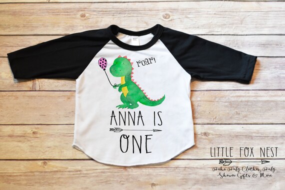 First Birthday Girl Dinosaur Birthday Dinosaur Birthday Etsy