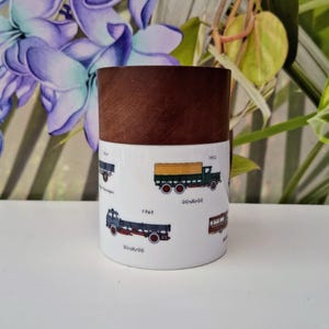 Vintage opbergpotje met houten deksel - MAN - Oude Voertuigen - Vrachtwagen - Historisch - Verzamelen