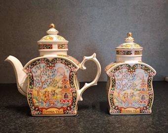 Vintage James Sadler China Teapot OR Storage Jar for Tea - The World of Tea Collection - Collecting - China - Decorative - Kitchen