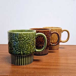 Set di 3 tazze impilabili giapponesi vintage