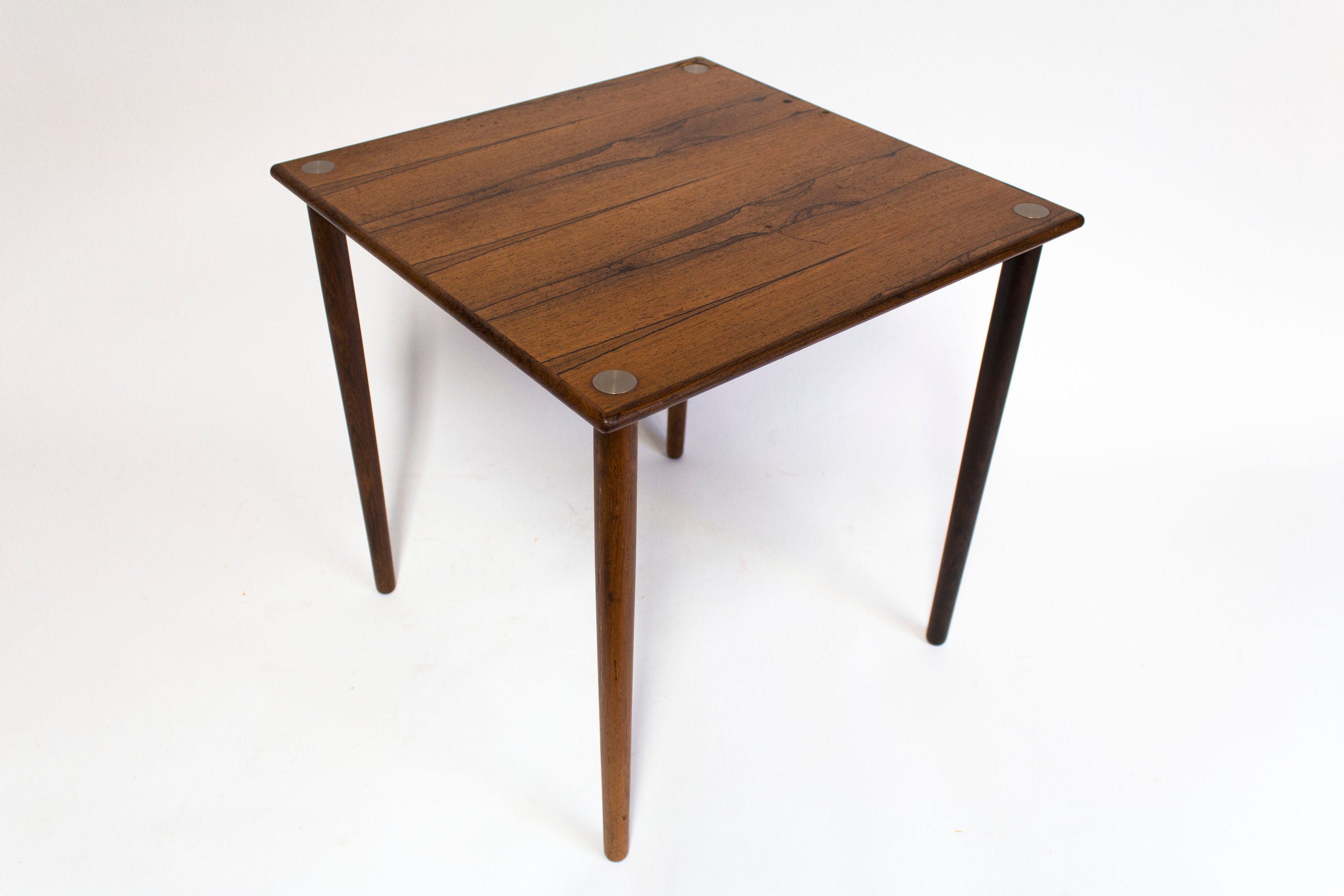 Table D'appoint Georg Petersen, Table Carrée, Design Danois Des Années 1960, Milieu Du Siècle, Palissandre