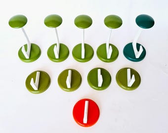 Vintage SCHÖNBUCH coat hooks - Double or single Wall Hook - Germany - 1970 - Nostalgia - Retro - Interior - Space Age