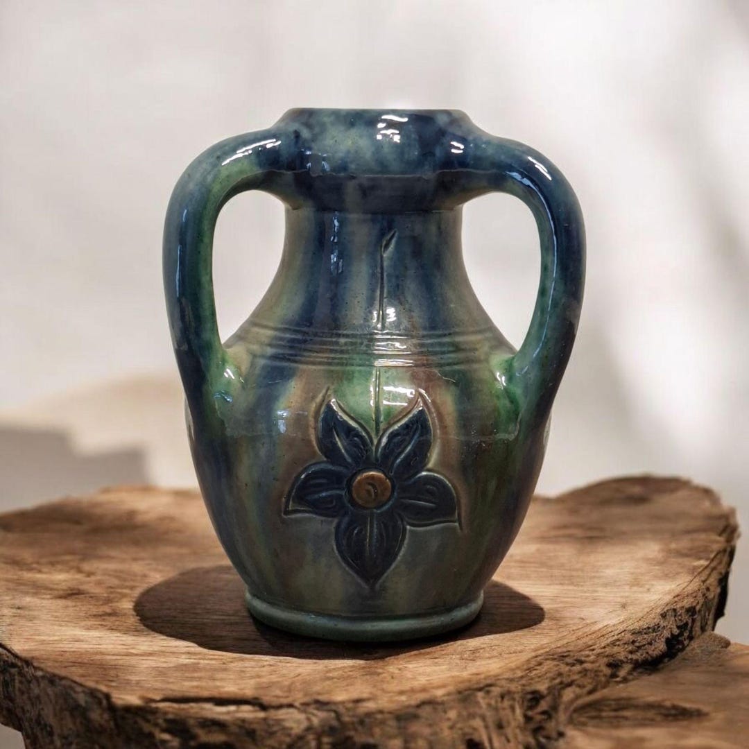 Art Nouveau Torhout Earthenware Flemish Art Earthenware Vase With 