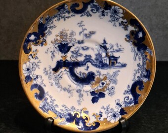 Small saucer – Saucer – Royal Albert – Crown China Ø 14 cm - Pagoda Motif - Blue