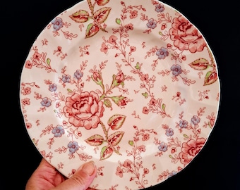 Plate Ø 22 cm – Johnson Brothers – Rose Chintz – Breakfast - Serving - Tableware - Vintage - Collecting