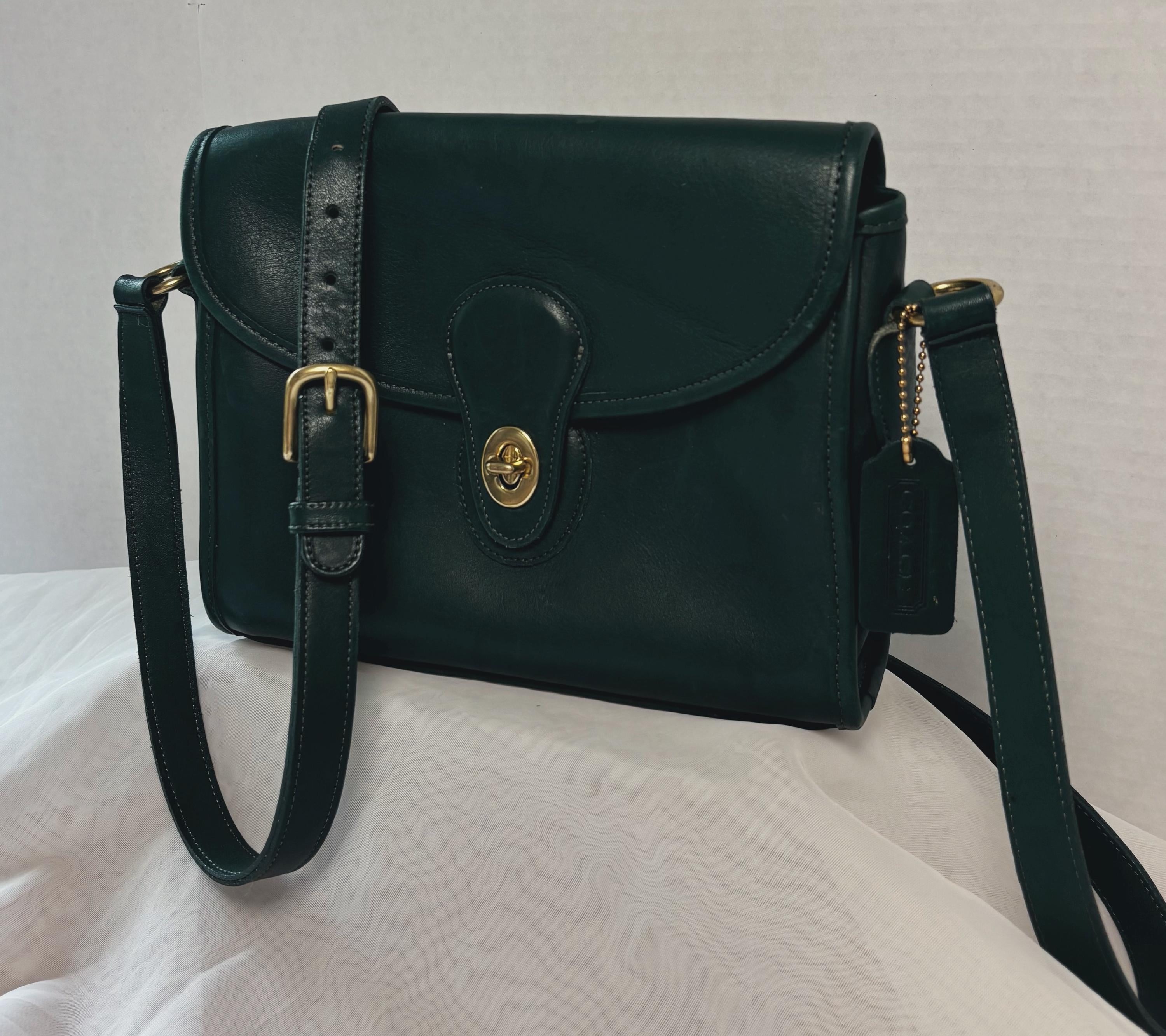 Vintage Coach Bag Bottle Green - Etsy