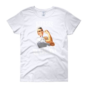 Rosie Riveter Cute vintage Nurses Rock Femme t-shirt à manches courtes