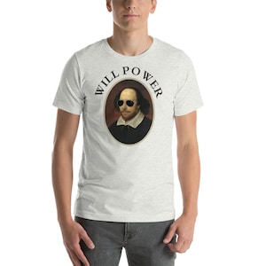Classic William Shakespeare Will Power Tshirt-Retro Vintage Classic William Shakespeare Will Power Tshirt-Retro Vintage