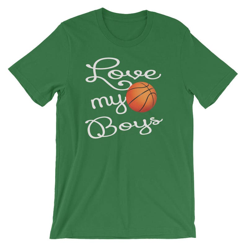 Basketball Shirt for Moms and Dads Basketball Mom TShirt: Love My Boys Short Sleeve Unisex T-Shirt image 8