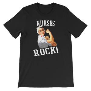 Nurses Rock! Rosie the Riveter Vintage Short-Sleeve Unisex T-Shirt